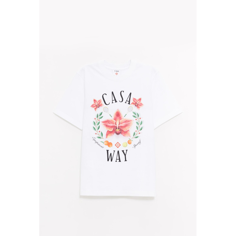 CASABLANCA WHITE ORCHID CLASSIC T SHIRT